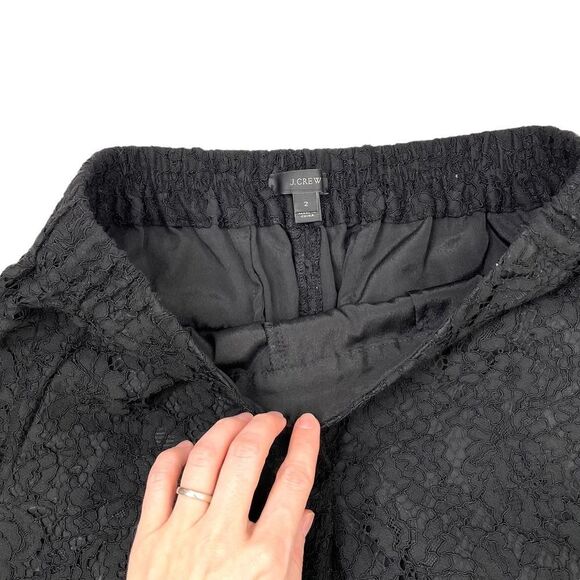 J. Crew black Easy Lace evening ankle pants Sz 2 - Picture 5 of 9